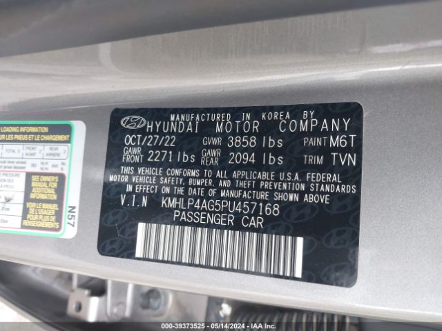 Photo 8 VIN: KMHLP4AG5PU457168 - HYUNDAI ELANTRA 