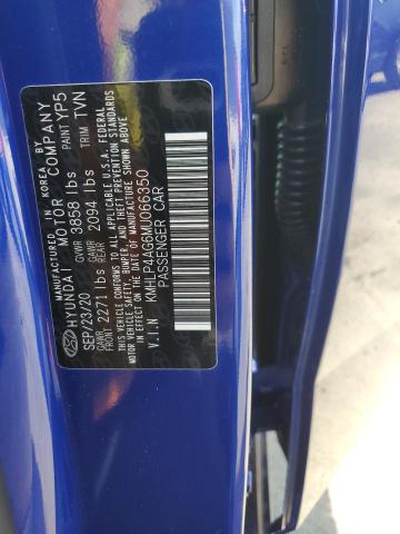 Photo 12 VIN: KMHLP4AG6MU066350 - HYUNDAI ELANTRA LI 