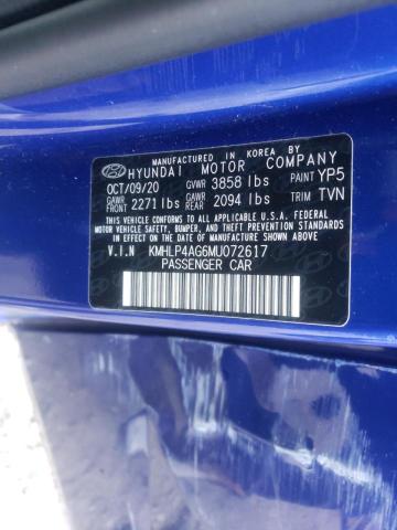 Photo 9 VIN: KMHLP4AG6MU072617 - HYUNDAI ELANTRA LI 