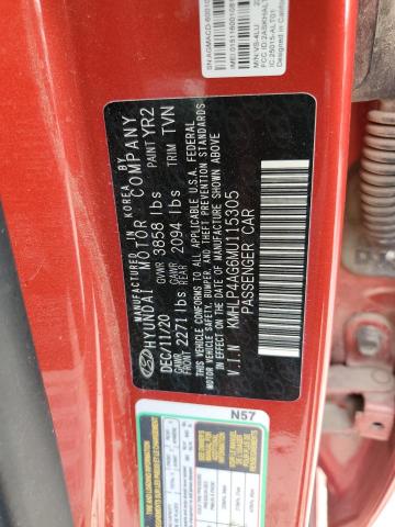 Photo 9 VIN: KMHLP4AG6MU115305 - HYUNDAI ELANTRA LI 