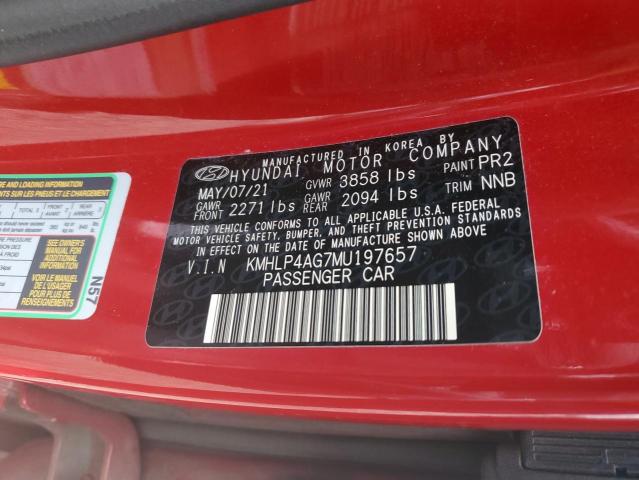 Photo 11 VIN: KMHLP4AG7MU197657 - HYUNDAI ELANTRA LI 