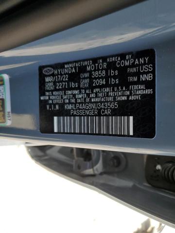 Photo 9 VIN: KMHLP4AG8NU343565 - HYUNDAI ELANTRA LI 