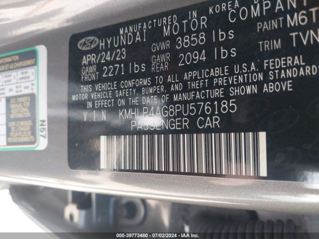 Photo 8 VIN: KMHLP4AG8PU576185 - HYUNDAI ELANTRA 