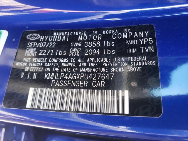 Photo 11 VIN: KMHLP4AGXPU427647 - HYUNDAI ELANTRA LI 