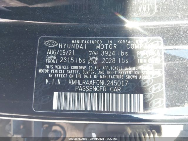 Photo 8 VIN: KMHLR4AF0NU245017 - HYUNDAI ELANTRA 