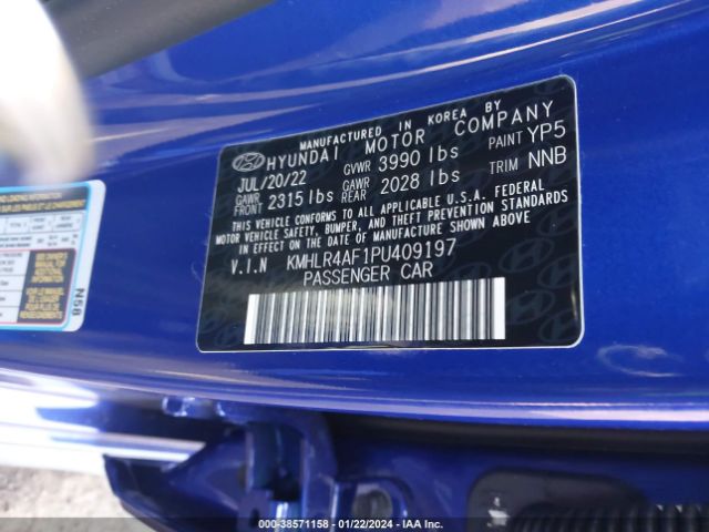 Photo 8 VIN: KMHLR4AF1PU409197 - HYUNDAI ELANTRA 