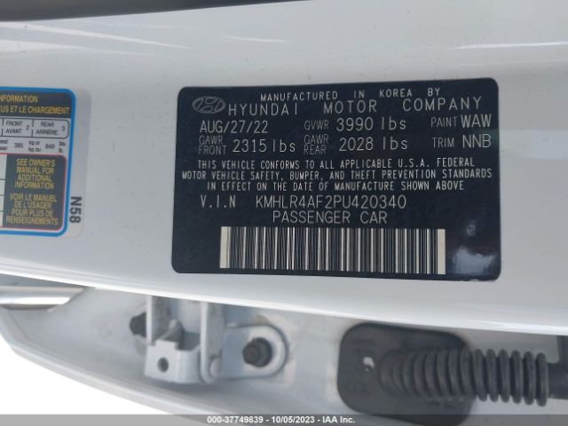 Photo 8 VIN: KMHLR4AF2PU420340 - HYUNDAI ELANTRA 