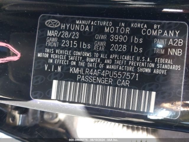 Photo 8 VIN: KMHLR4AF4PU557571 - HYUNDAI ELANTRA 