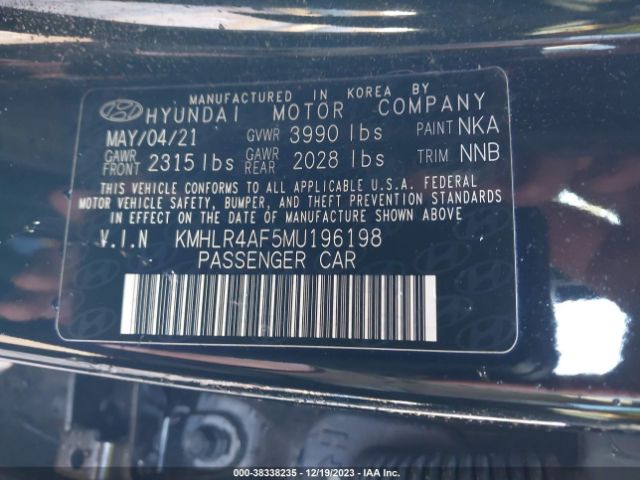 Photo 8 VIN: KMHLR4AF5MU196198 - HYUNDAI ELANTRA 