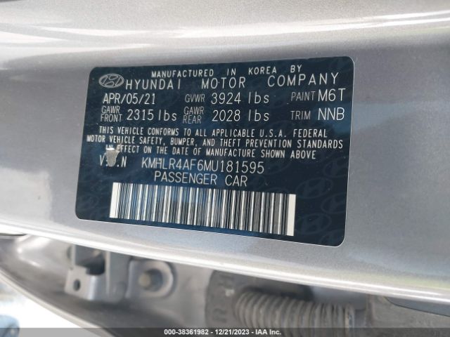 Photo 8 VIN: KMHLR4AF6MU181595 - HYUNDAI ELANTRA 