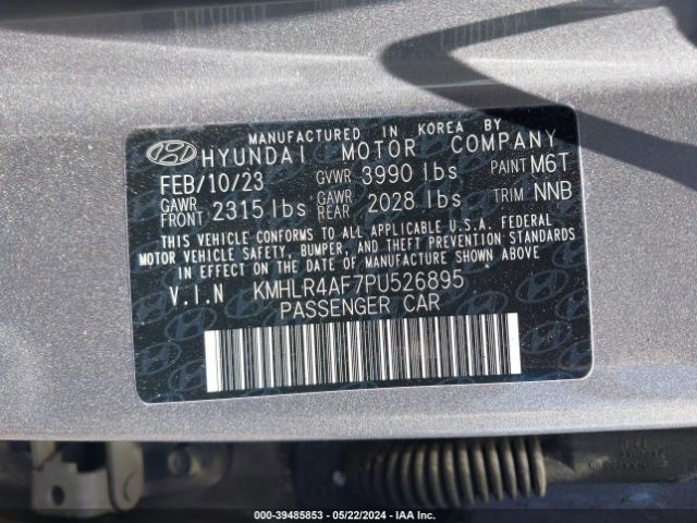 Photo 8 VIN: KMHLR4AF7PU526895 - HYUNDAI ELANTRA 