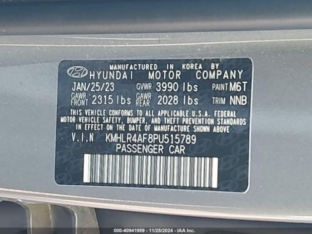 Photo 8 VIN: KMHLR4AF8PU515789 - HYUNDAI ELANTRA 