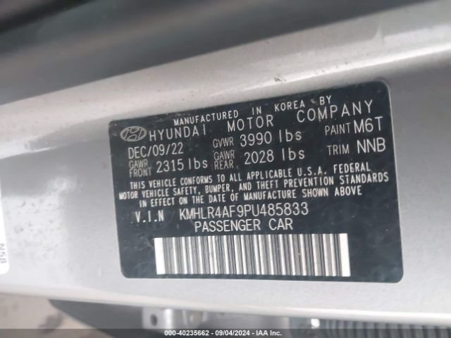 Photo 8 VIN: KMHLR4AF9PU485833 - HYUNDAI ELANTRA 