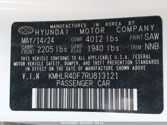 Photo 8 VIN: KMHLR4DF7RU813121 - HYUNDAI ELANTRA 