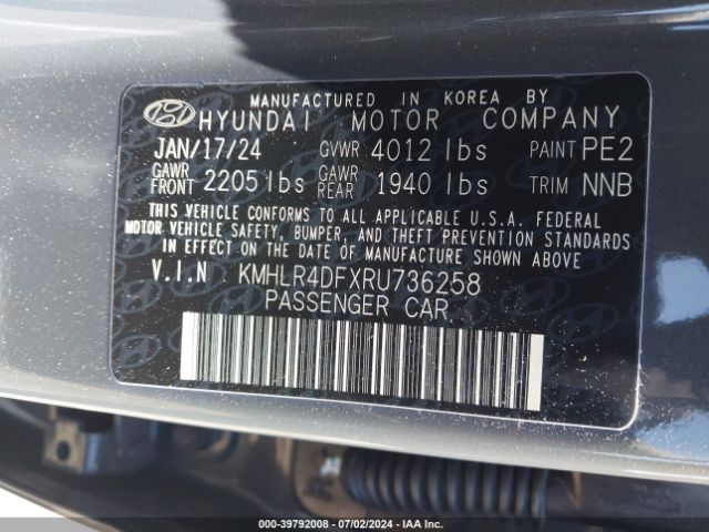 Photo 8 VIN: KMHLR4DFXRU736258 - HYUNDAI ELANTRA 