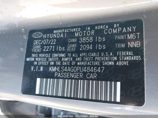 Photo 8 VIN: KMHLS4AG0PU484647 - HYUNDAI ELANTRA 