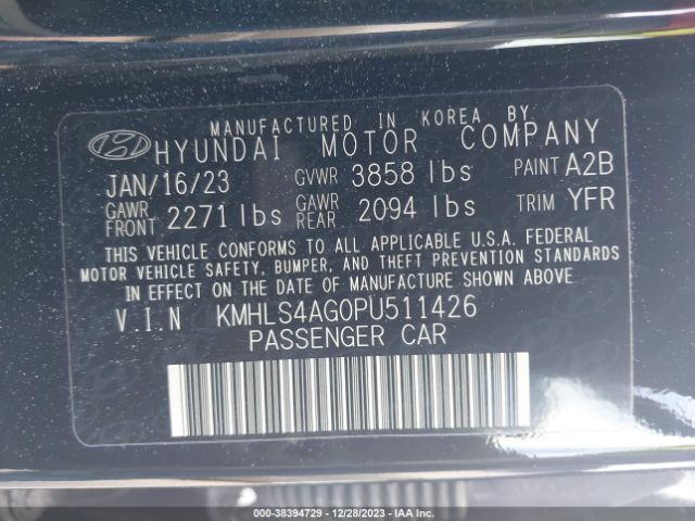 Photo 8 VIN: KMHLS4AG0PU511426 - HYUNDAI ELANTRA 