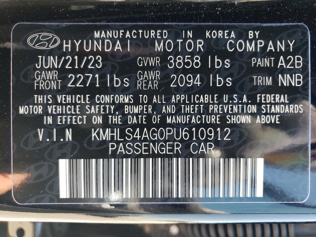 Photo 11 VIN: KMHLS4AG0PU610912 - HYUNDAI ELANTRA 