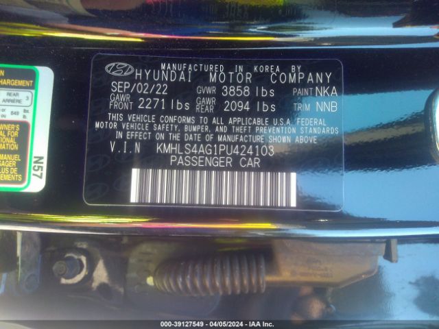 Photo 8 VIN: KMHLS4AG1PU424103 - HYUNDAI ELANTRA 