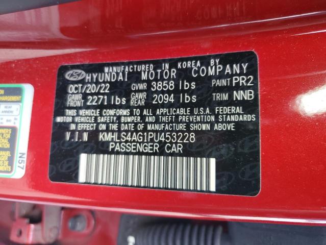 Photo 12 VIN: KMHLS4AG1PU453228 - HYUNDAI ELANTRA 