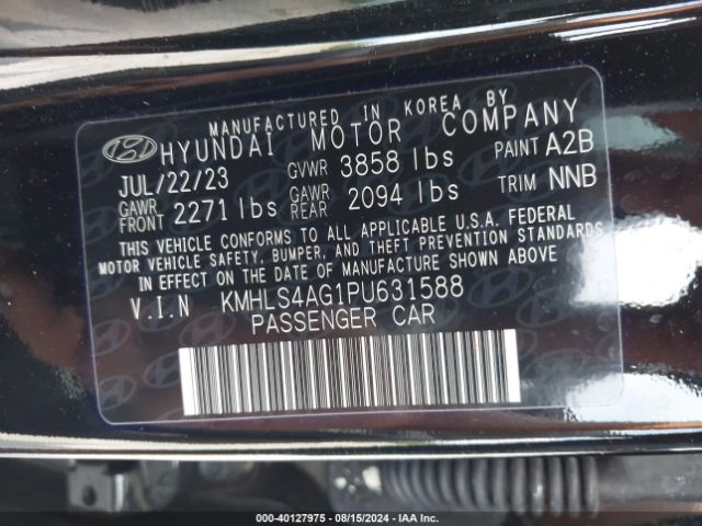 Photo 8 VIN: KMHLS4AG1PU631588 - HYUNDAI ELANTRA 