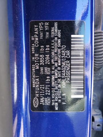 Photo 11 VIN: KMHLS4AG2MU134870 - HYUNDAI ELANTRA SE 