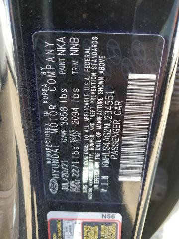 Photo 11 VIN: KMHLS4AG2NU234551 - HYUNDAI ELANTRA SE 