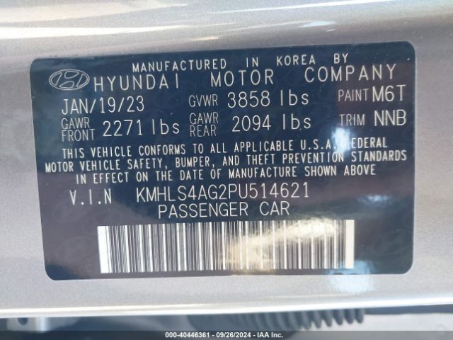 Photo 8 VIN: KMHLS4AG2PU514621 - HYUNDAI ELANTRA 