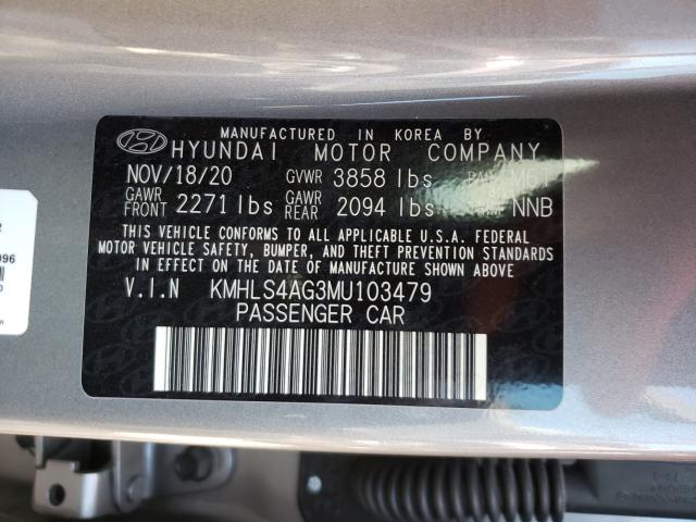 Photo 9 VIN: KMHLS4AG3MU103479 - HYUNDAI ELANTRA SE 