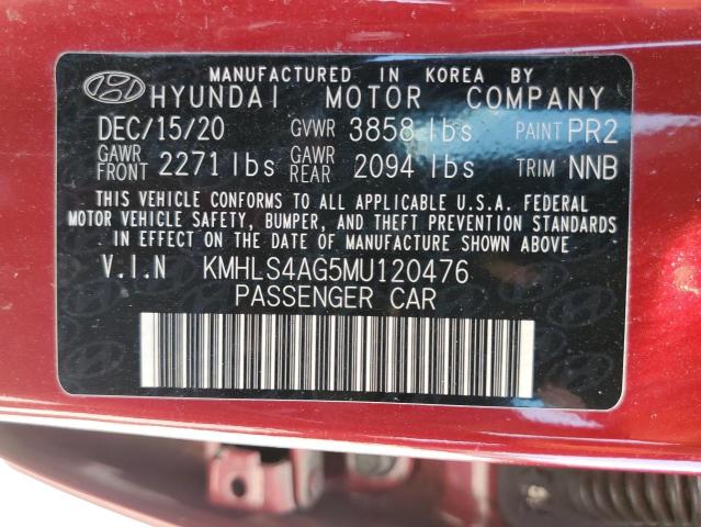 Photo 11 VIN: KMHLS4AG5MU120476 - HYUNDAI ELANTRA SE 