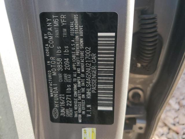 Photo 11 VIN: KMHLS4AG5NU217002 - HYUNDAI ELANTRA SE 