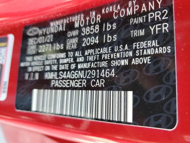 Photo 12 VIN: KMHLS4AG6NU291464 - HYUNDAI ELANTRA SE 