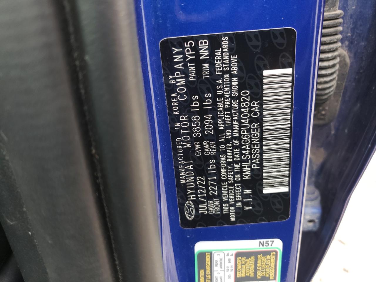 Photo 12 VIN: KMHLS4AG6PU404820 - HYUNDAI ELANTRA 