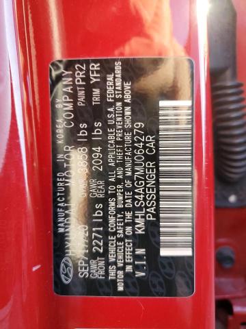 Photo 9 VIN: KMHLS4AG7MU064279 - HYUNDAI ELANTRA SE 