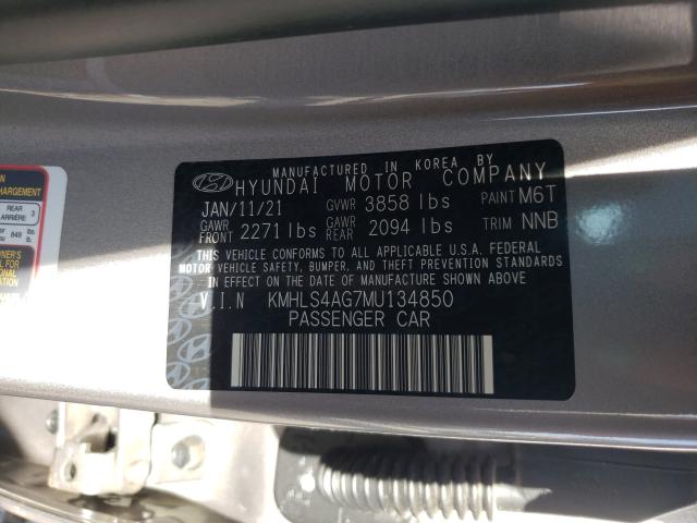 Photo 9 VIN: KMHLS4AG7MU134850 - HYUNDAI ELANTRA SE 