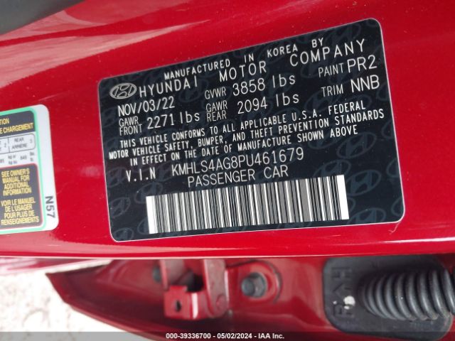 Photo 8 VIN: KMHLS4AG8PU461679 - HYUNDAI ELANTRA 