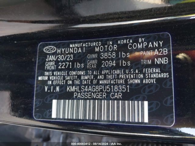 Photo 8 VIN: KMHLS4AG8PU518351 - HYUNDAI ELANTRA 