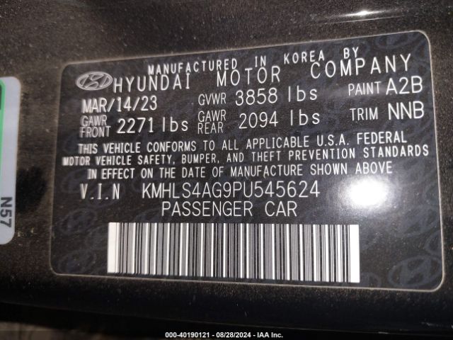 Photo 8 VIN: KMHLS4AG9PU545624 - HYUNDAI ELANTRA 