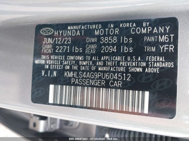 Photo 8 VIN: KMHLS4AG9PU604512 - HYUNDAI ELANTRA 