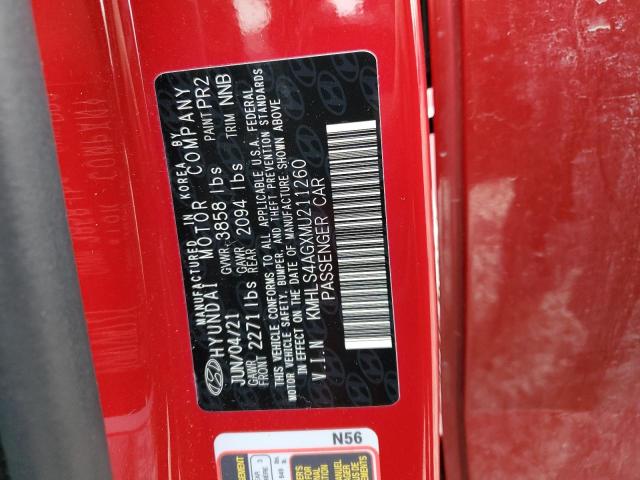 Photo 11 VIN: KMHLS4AGXMU211260 - HYUNDAI ELANTRA 