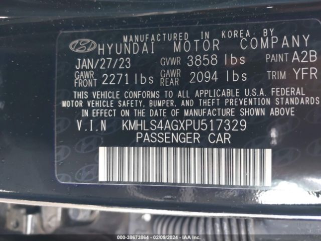 Photo 8 VIN: KMHLS4AGXPU517329 - HYUNDAI ELANTRA 