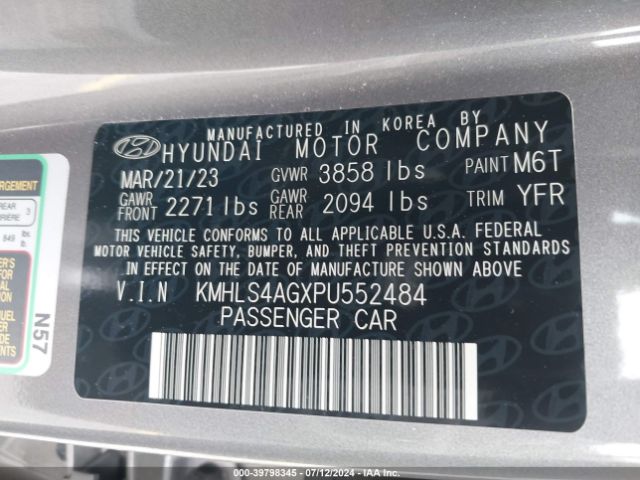 Photo 8 VIN: KMHLS4AGXPU552484 - HYUNDAI ELANTRA 