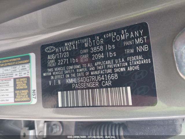 Photo 8 VIN: KMHLS4DG7RU641668 - HYUNDAI ELANTRA 