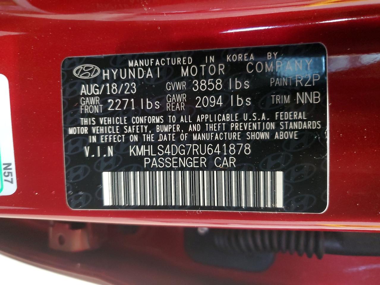 Photo 11 VIN: KMHLS4DG7RU641878 - HYUNDAI ELANTRA 