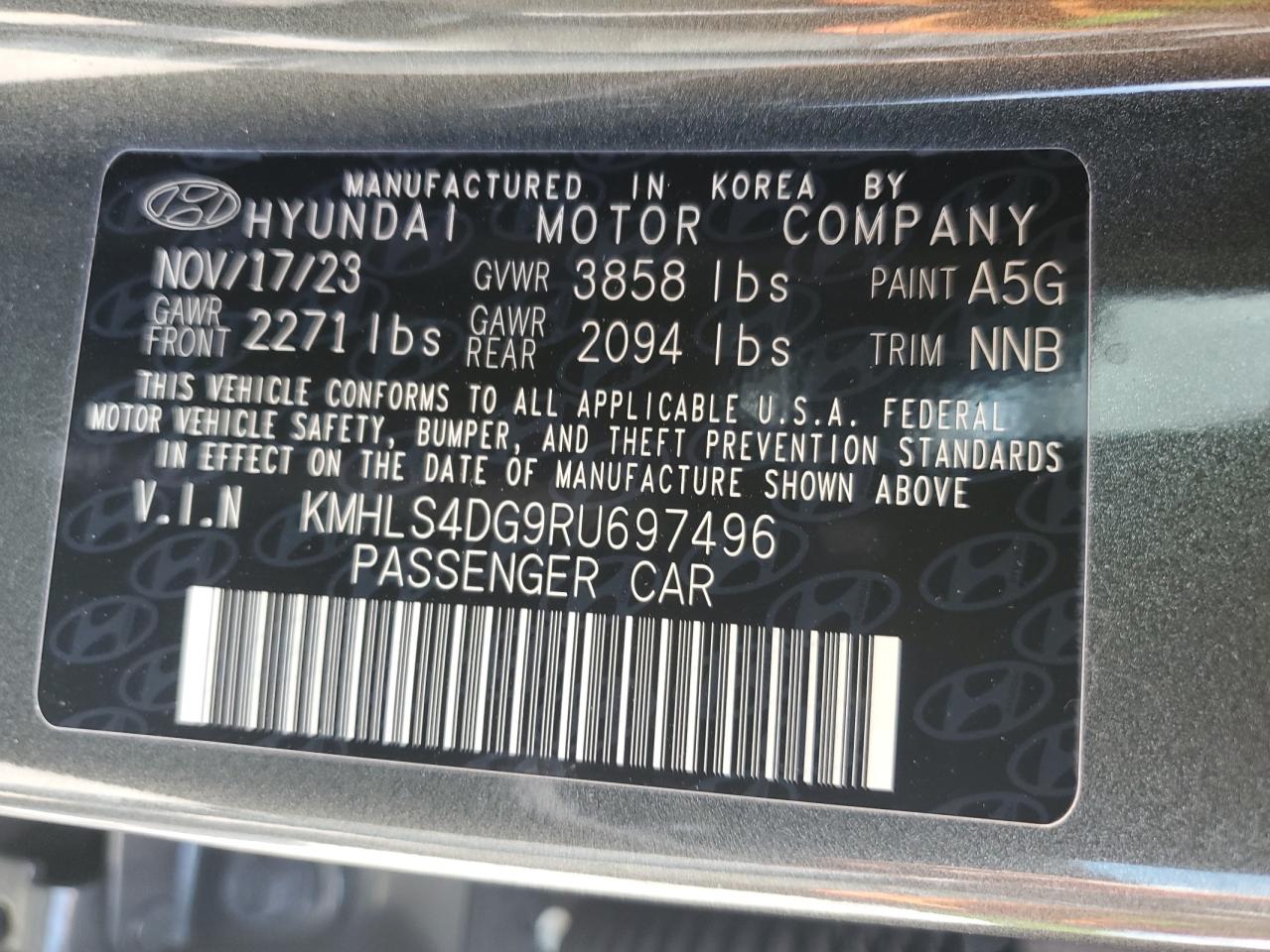 Photo 11 VIN: KMHLS4DG9RU697496 - HYUNDAI ELANTRA 