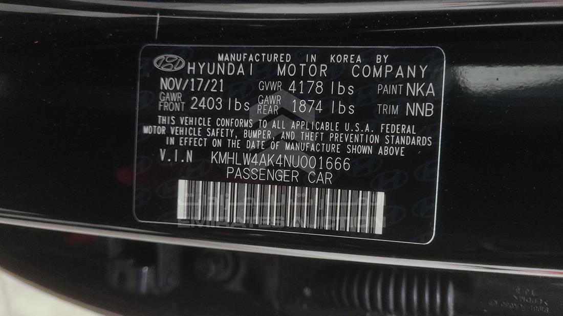 Photo 3 VIN: KMHLW4AK4NU001666 - HYUNDAI ELANTRA 