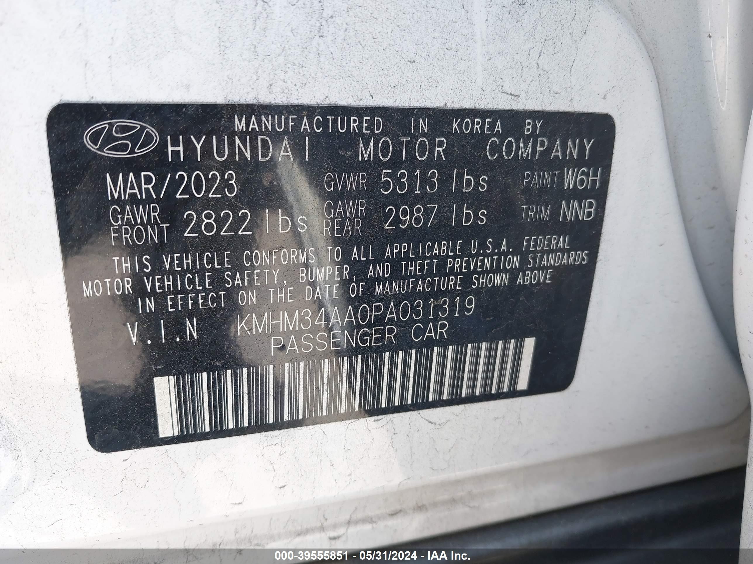 Photo 8 VIN: KMHM34AA0PA031319 - HYUNDAI IONIQ 6 