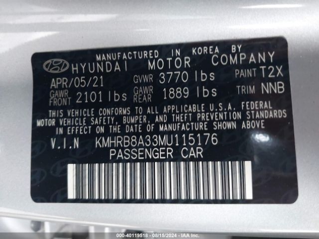 Photo 8 VIN: KMHRB8A33MU115176 - HYUNDAI VENUE 