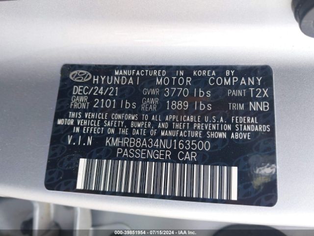 Photo 8 VIN: KMHRB8A34NU163500 - HYUNDAI VENUE 