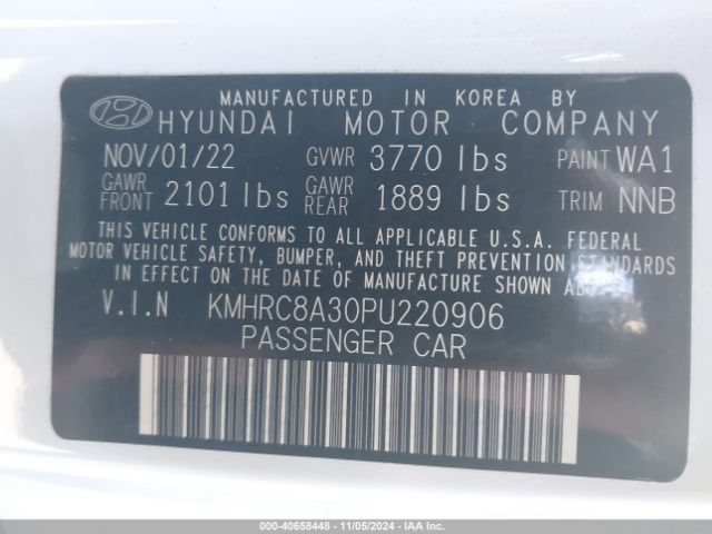 Photo 8 VIN: KMHRC8A30PU220906 - HYUNDAI VENUE 